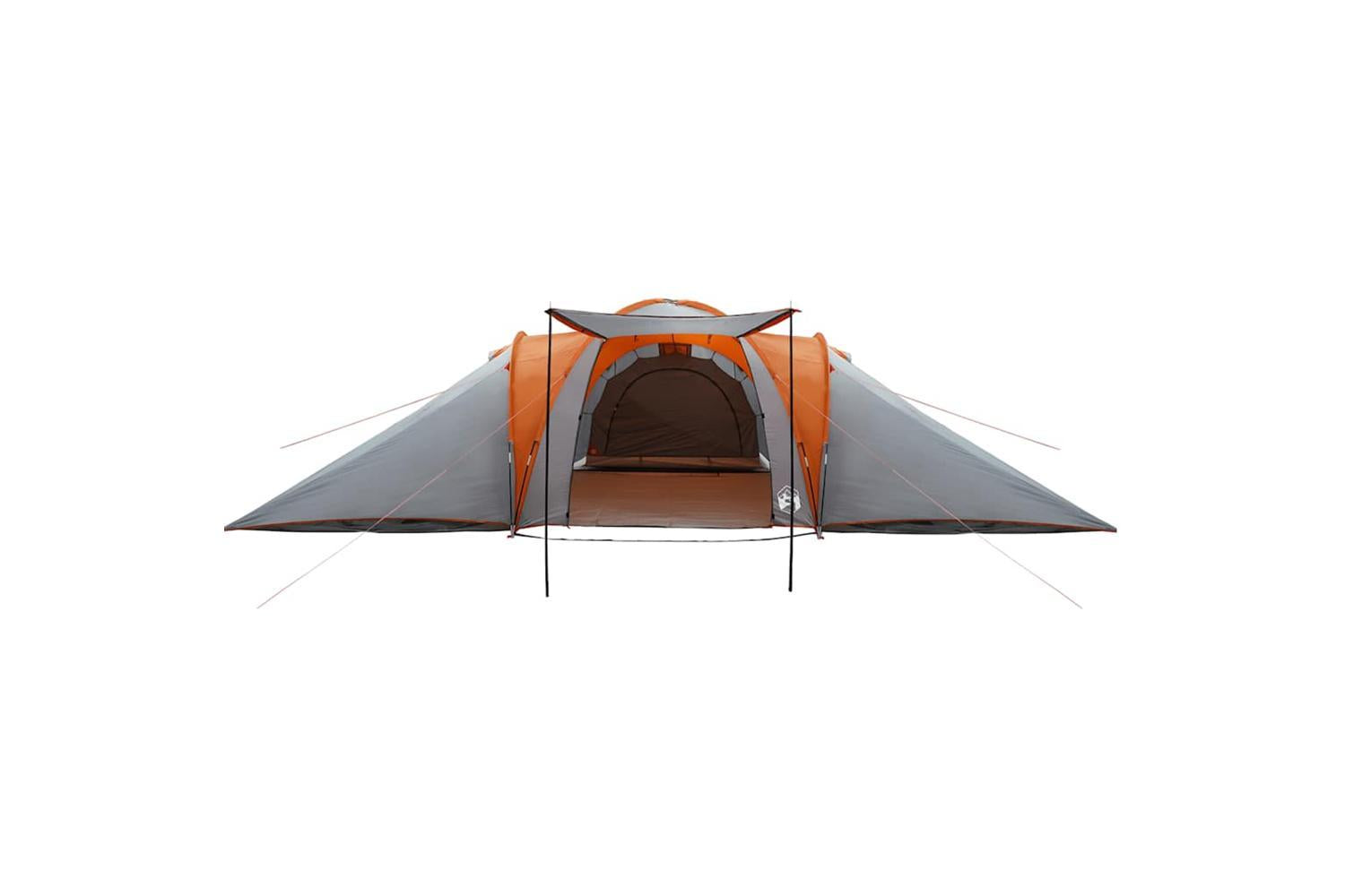 Vidaxl Family Tent Dome 6-person Grey And Orange Waterproof-6