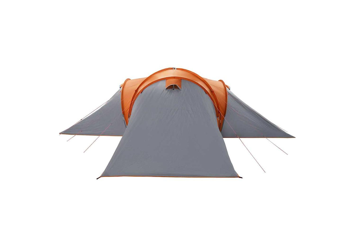 Vidaxl Family Tent Dome 6-person Grey And Orange Waterproof-9