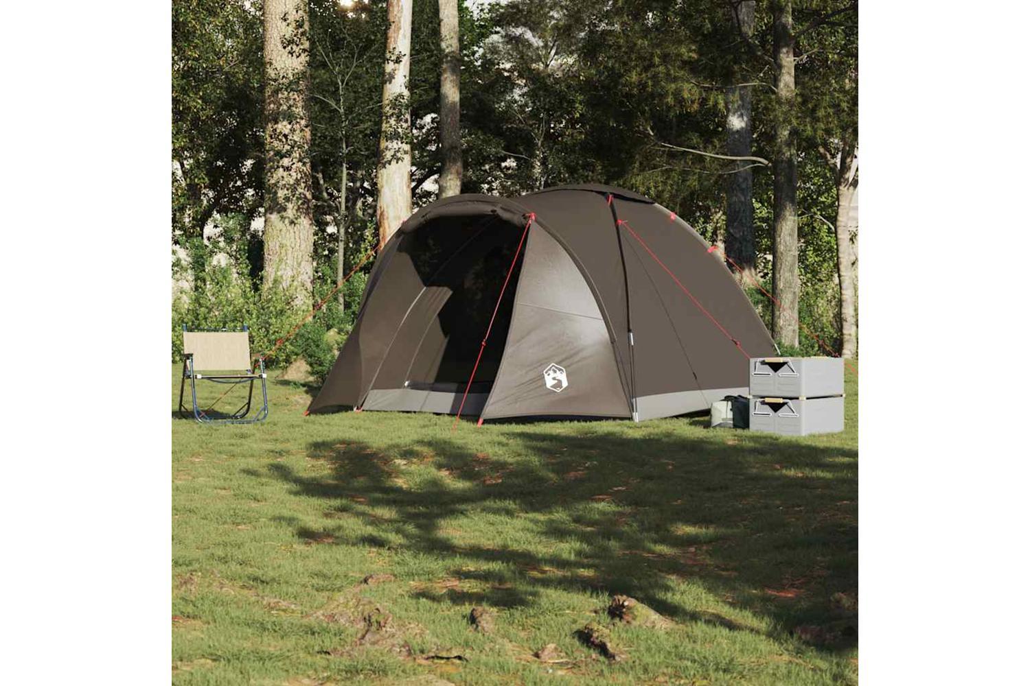 Vidaxl Fishing Tent 2-person Brown Waterproof-3