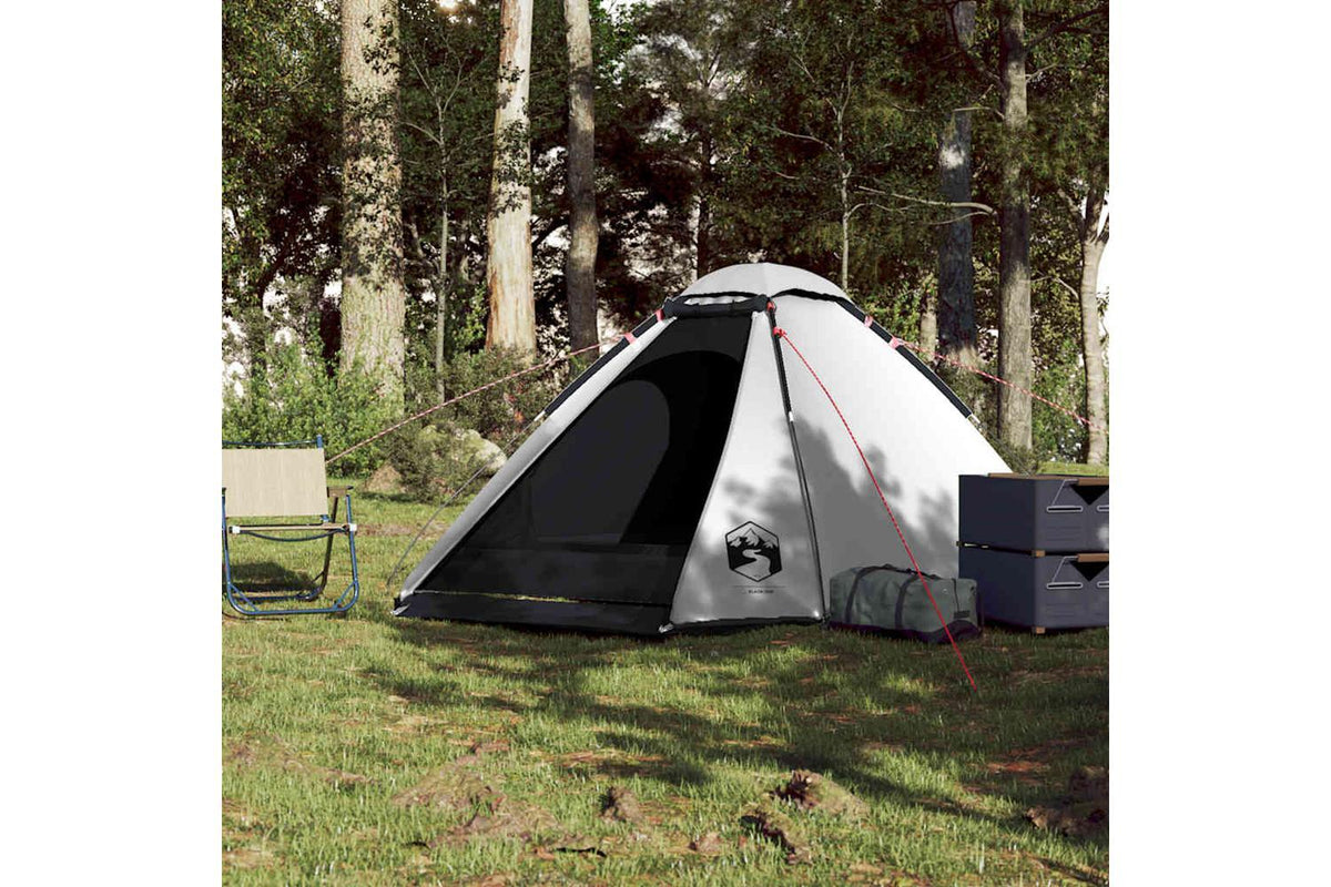 Vidaxl Camping Tent Dome 4-person White Blackout Fabric Waterproof-4
