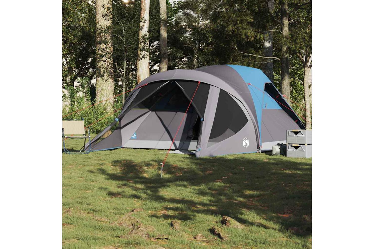 Vidaxl Family Tent Tunnel 6-person Blue Waterproof-3