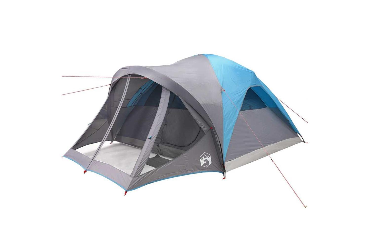 Vidaxl Family Tent Tunnel 6-person Blue Waterproof-4