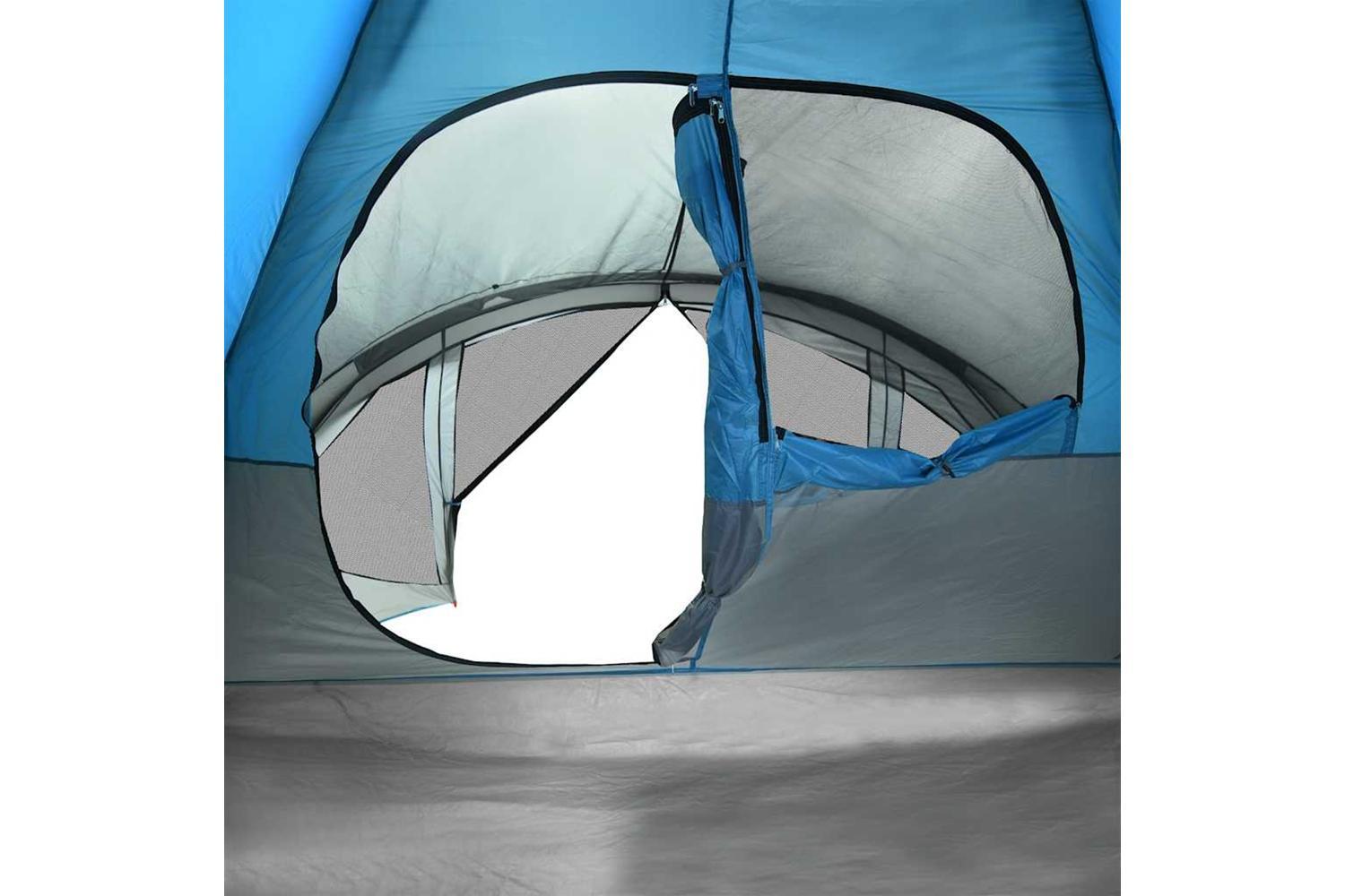 Vidaxl Family Tent Tunnel 6-person Blue Waterproof-10