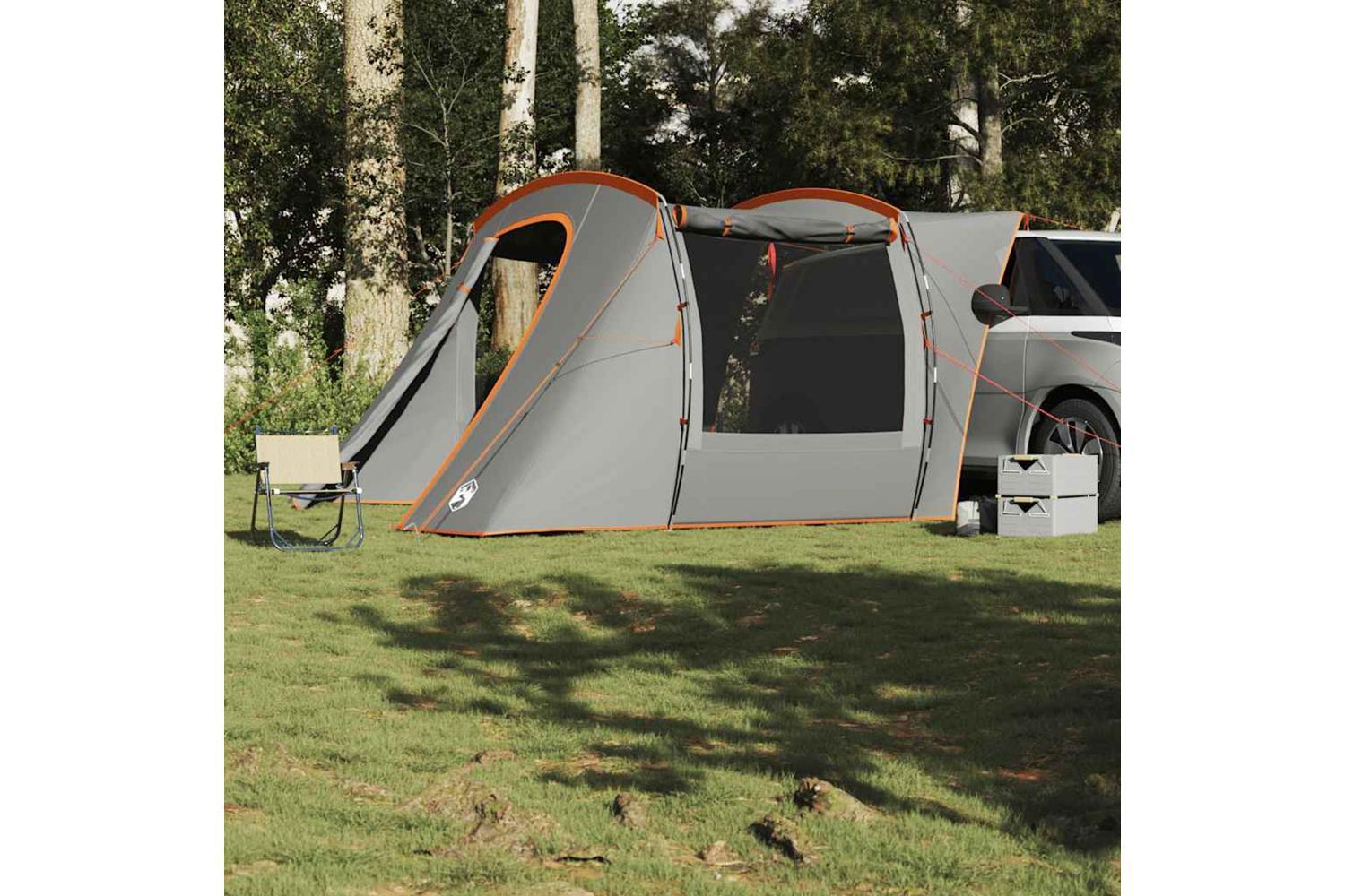 Vidaxl Car Tent Grey And Orange Waterproof-3