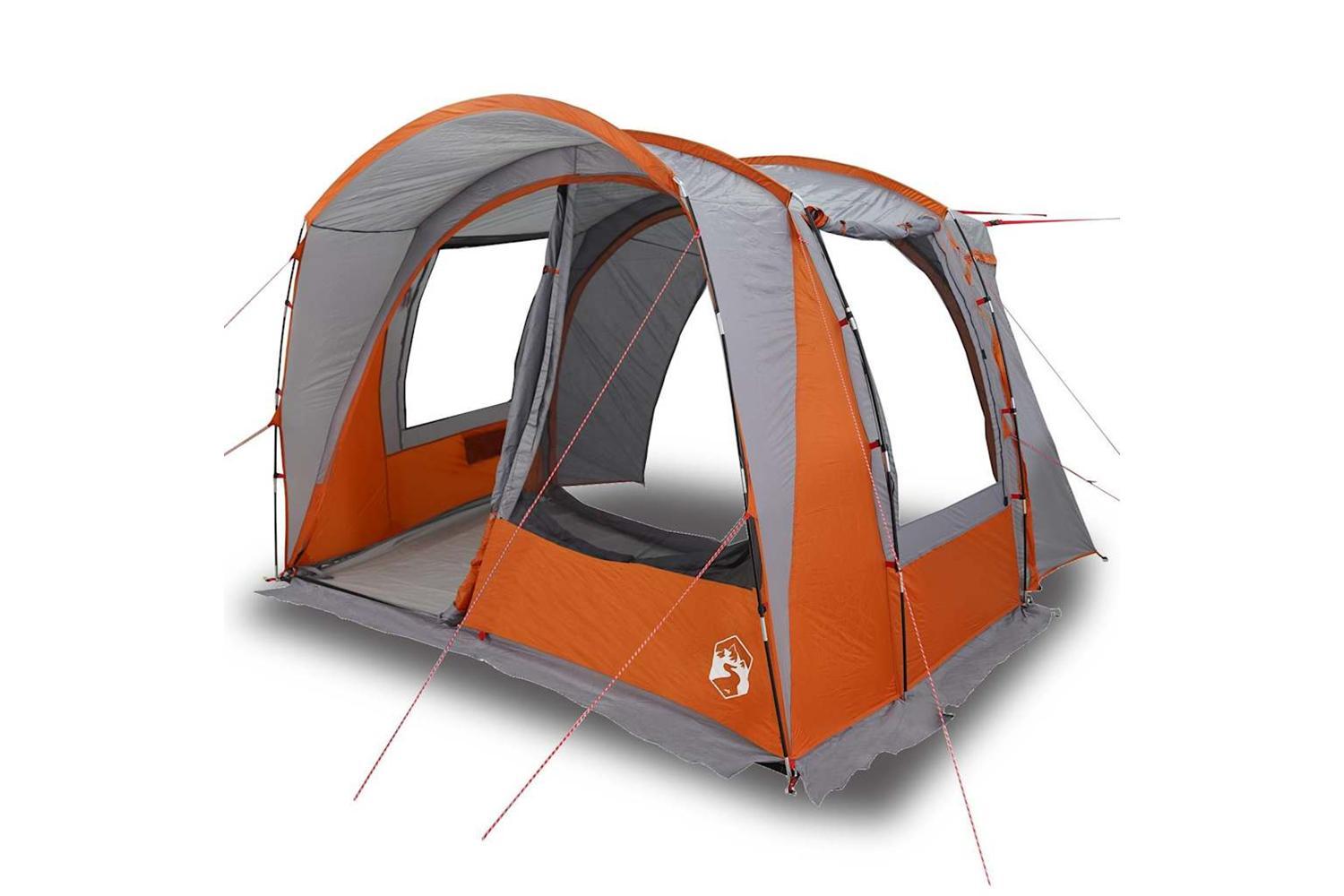 Vidaxl Car Tent 4-person Grey And Orange Waterproof-2