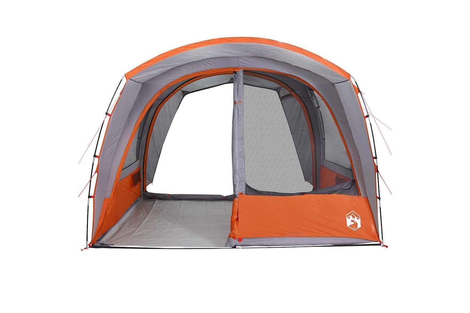 Vidaxl Car Tent 4-person Grey And Orange Waterproof-5