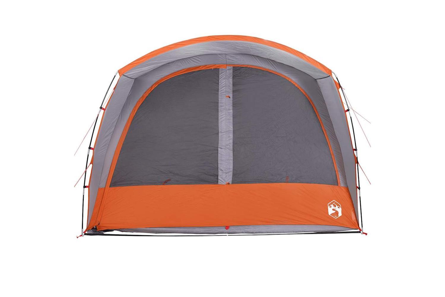 Vidaxl Car Tent 4-person Grey And Orange Waterproof-6