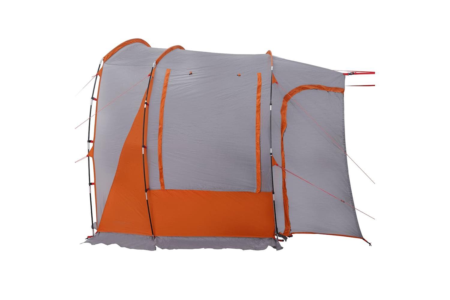 Vidaxl Car Tent 4-person Grey And Orange Waterproof-7