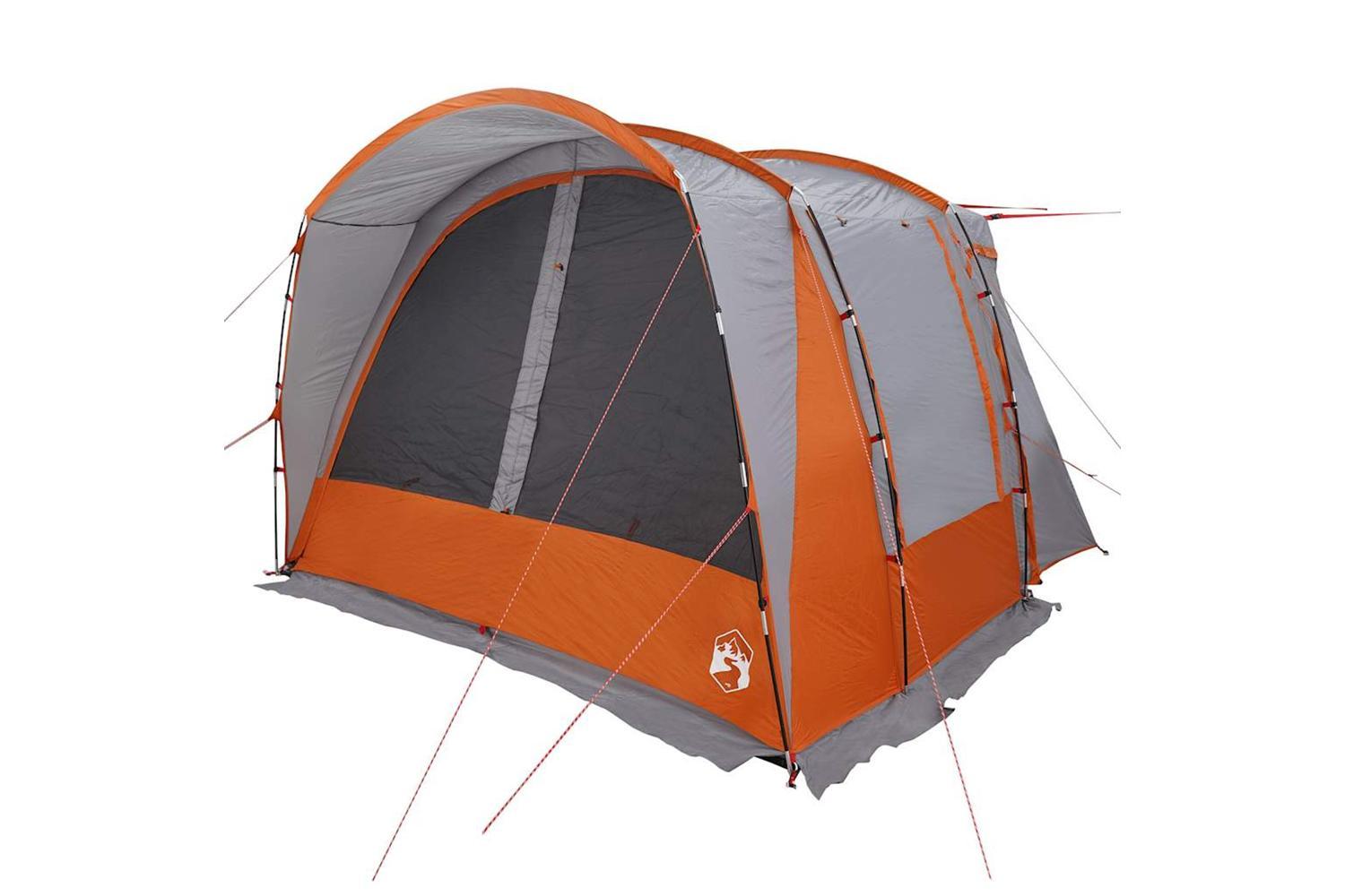 Vidaxl Car Tent 4-person Grey And Orange Waterproof-9