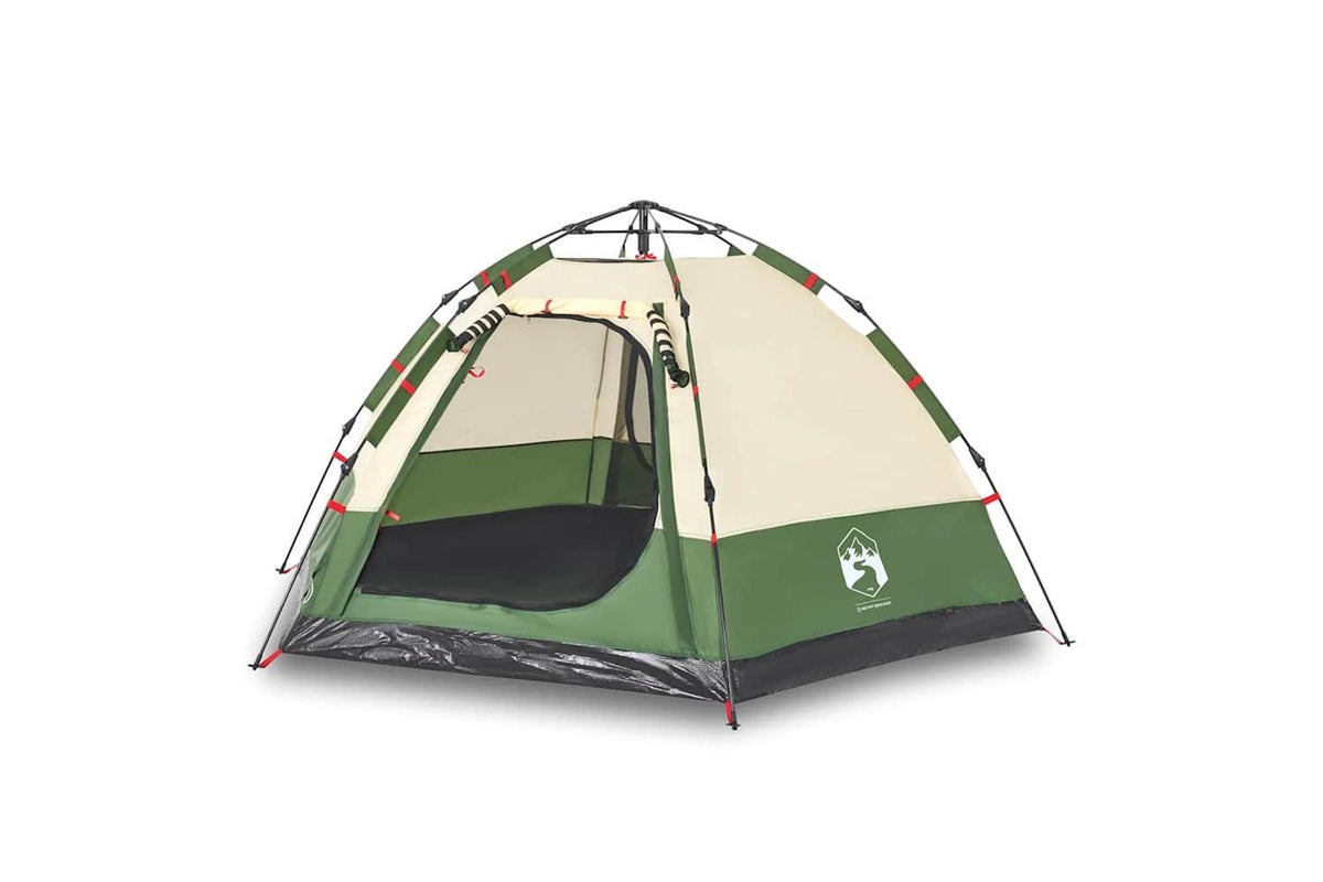 Vidaxl Camping Tent Cabin 4-person Green Quick Release-2