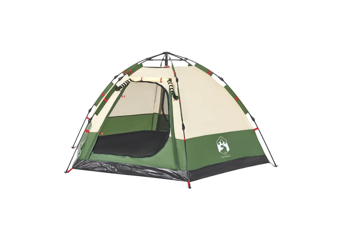Vidaxl Camping Tent Cabin 4-person Green Quick Release-4