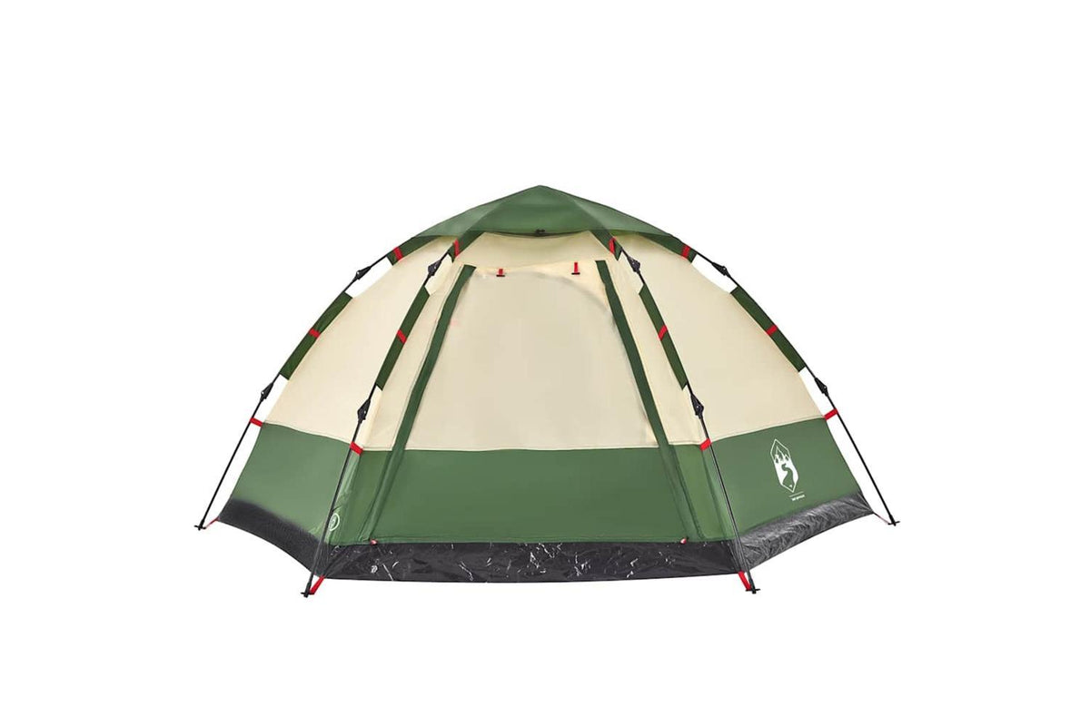 Vidaxl Camping Tent Cabin 4-person Green Quick Release-5