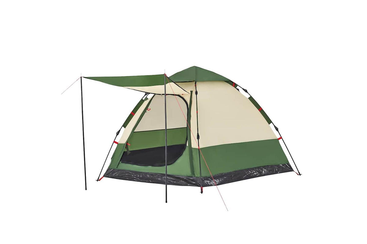 Vidaxl Camping Tent Cabin 4-person Green Quick Release-7