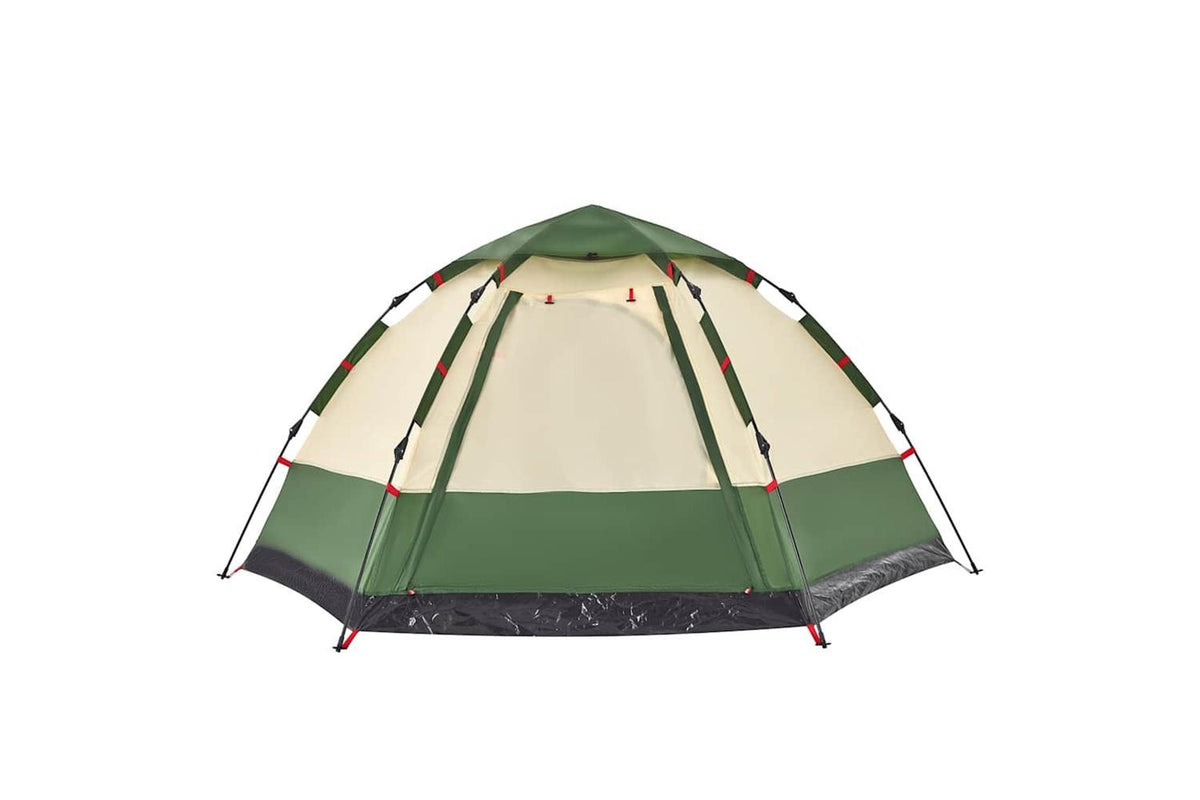Vidaxl Camping Tent Cabin 4-person Green Quick Release-8
