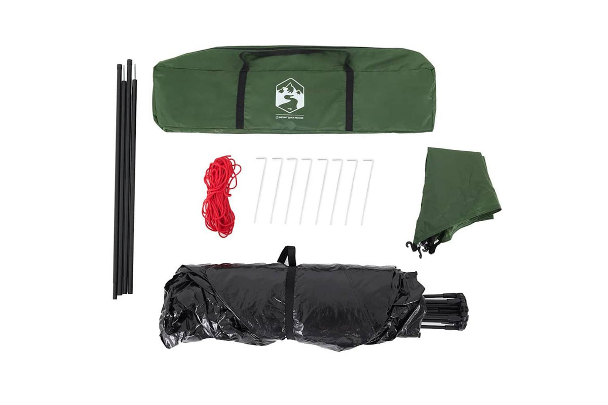 Vidaxl Camping Tent Cabin 4-person Green Quick Release-10