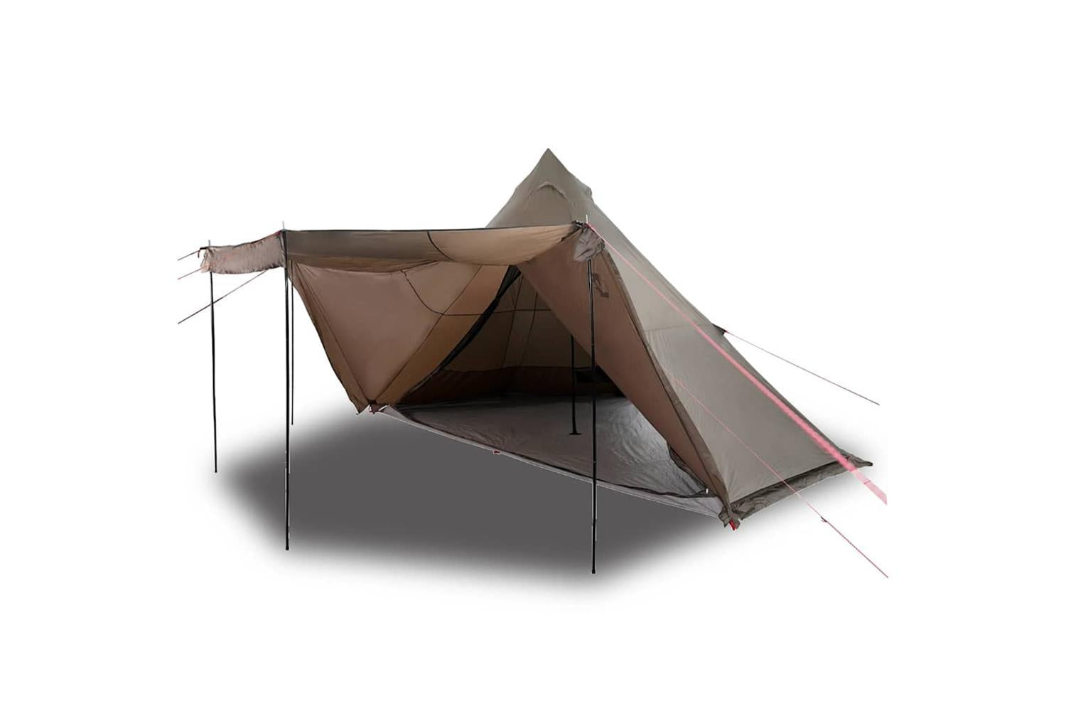 Vidaxl Family Tent Tipi 8-person Brown Waterproof-2