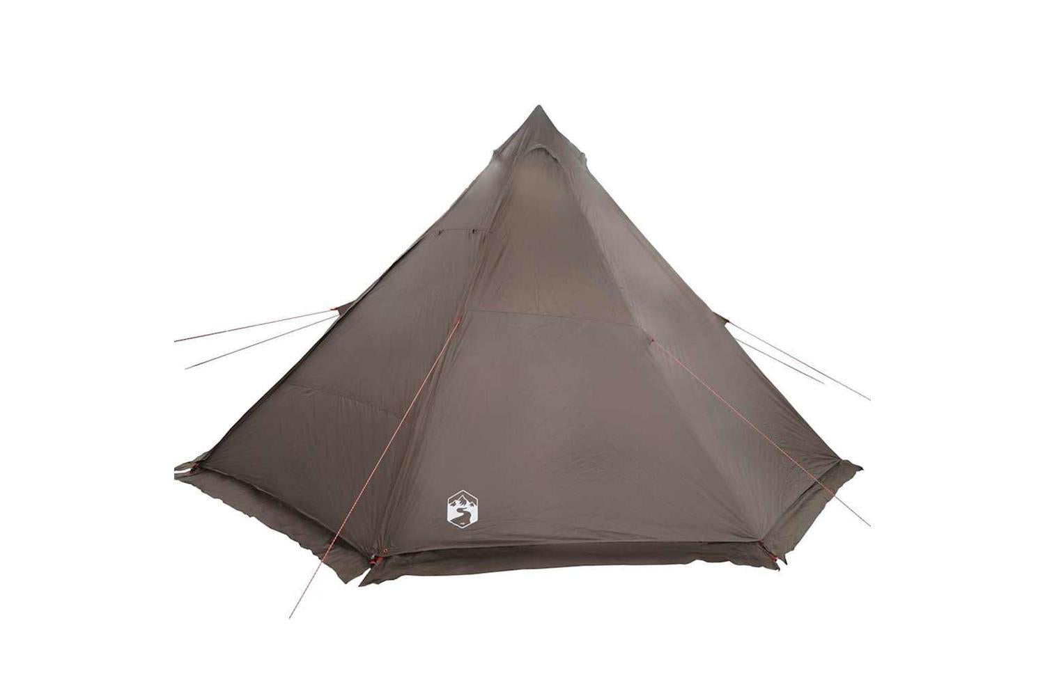 Vidaxl Family Tent Tipi 8-person Brown Waterproof-9