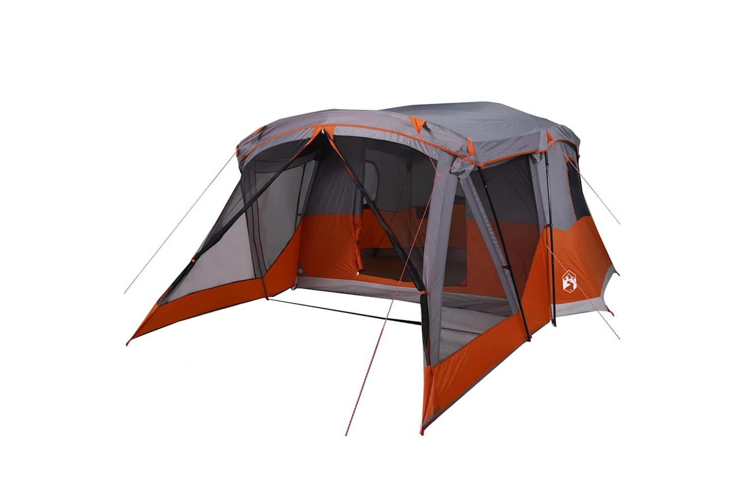 Vidaxl Camping Tent With Porch 4-person Orange Waterproof-4