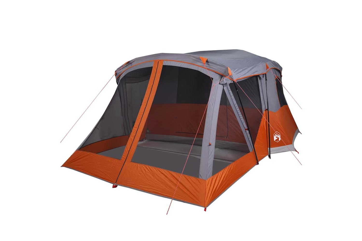 Vidaxl Camping Tent With Porch 4-person Orange Waterproof-5