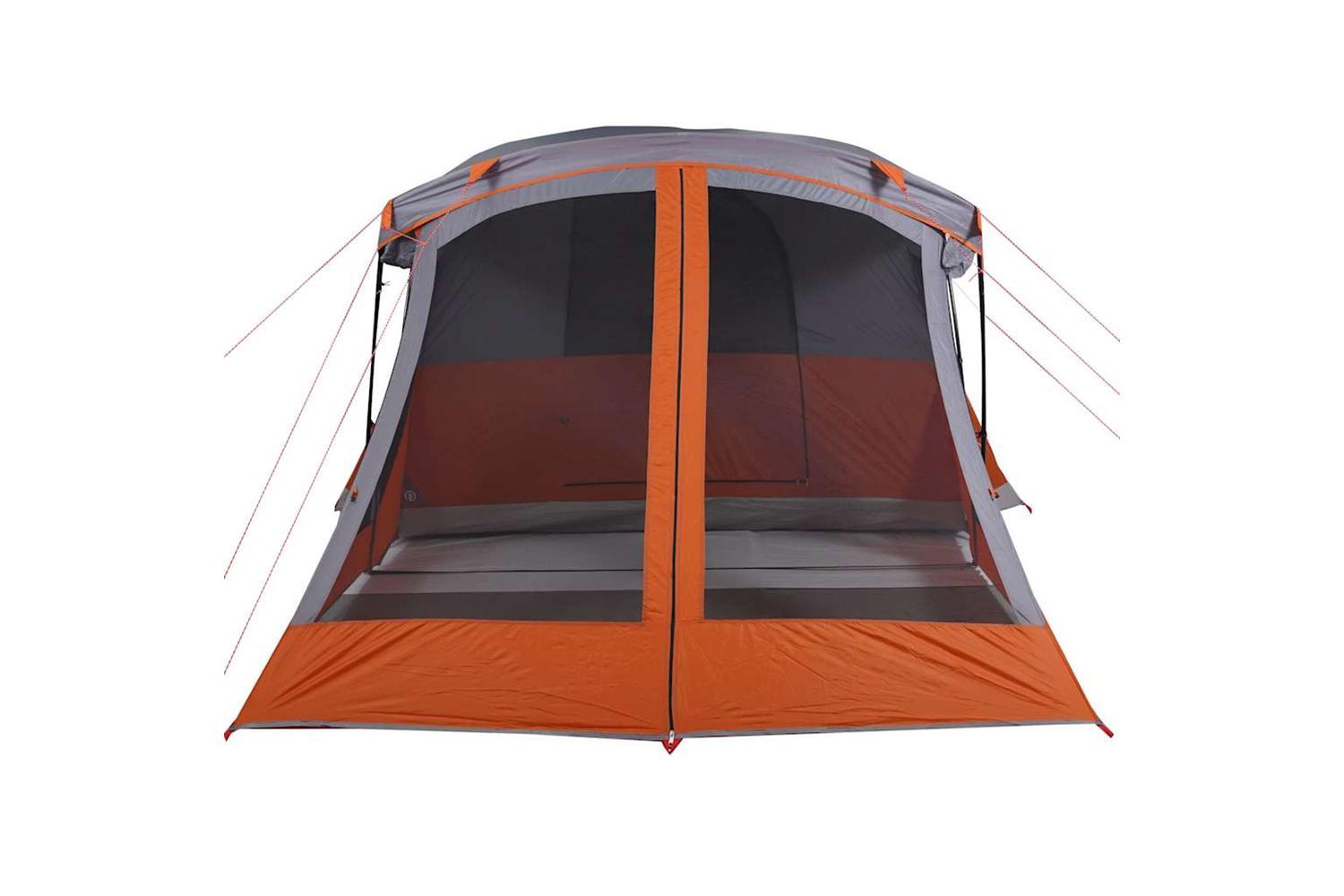 Vidaxl Camping Tent With Porch 4-person Orange Waterproof-6
