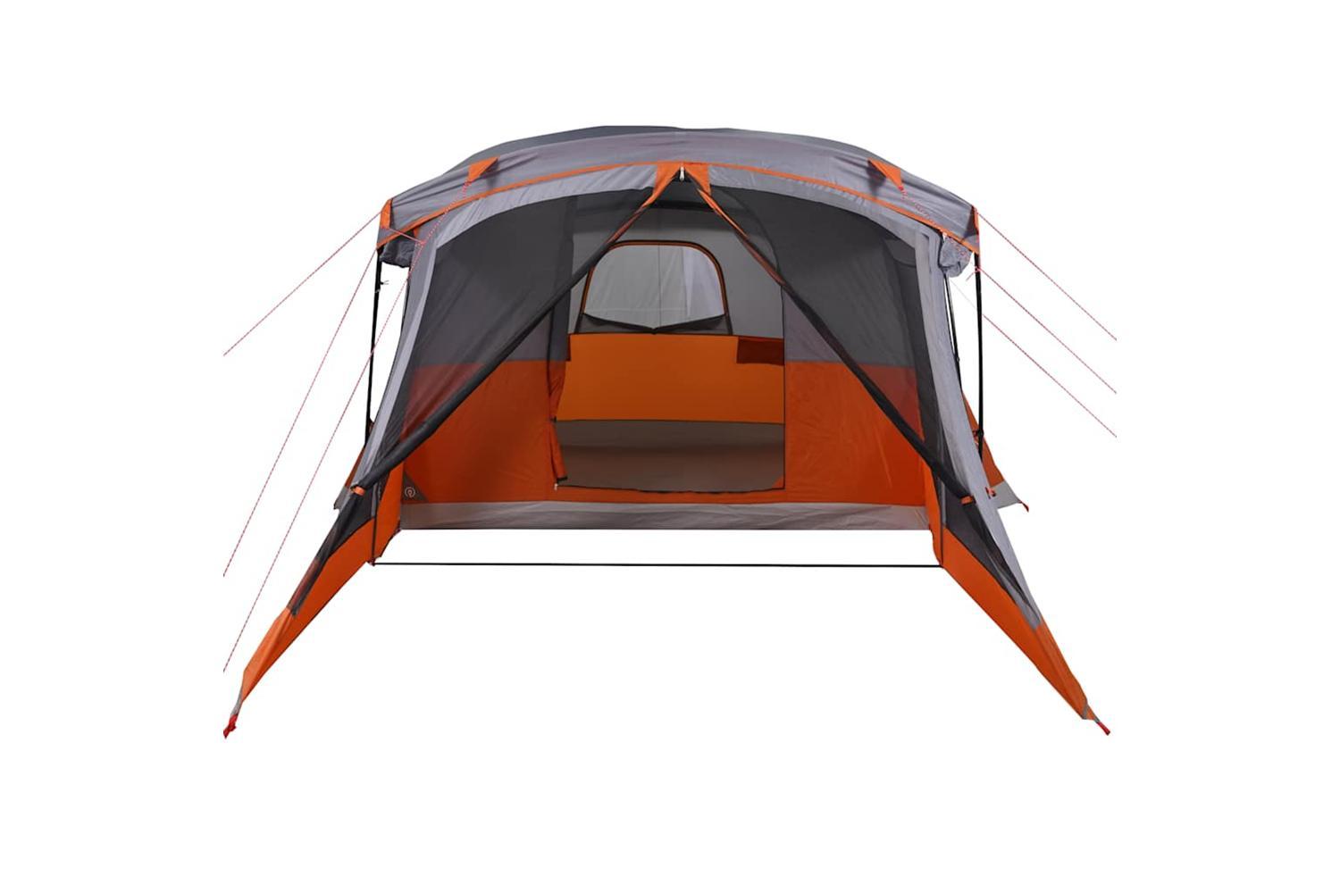 Vidaxl Camping Tent With Porch 4-person Orange Waterproof-7
