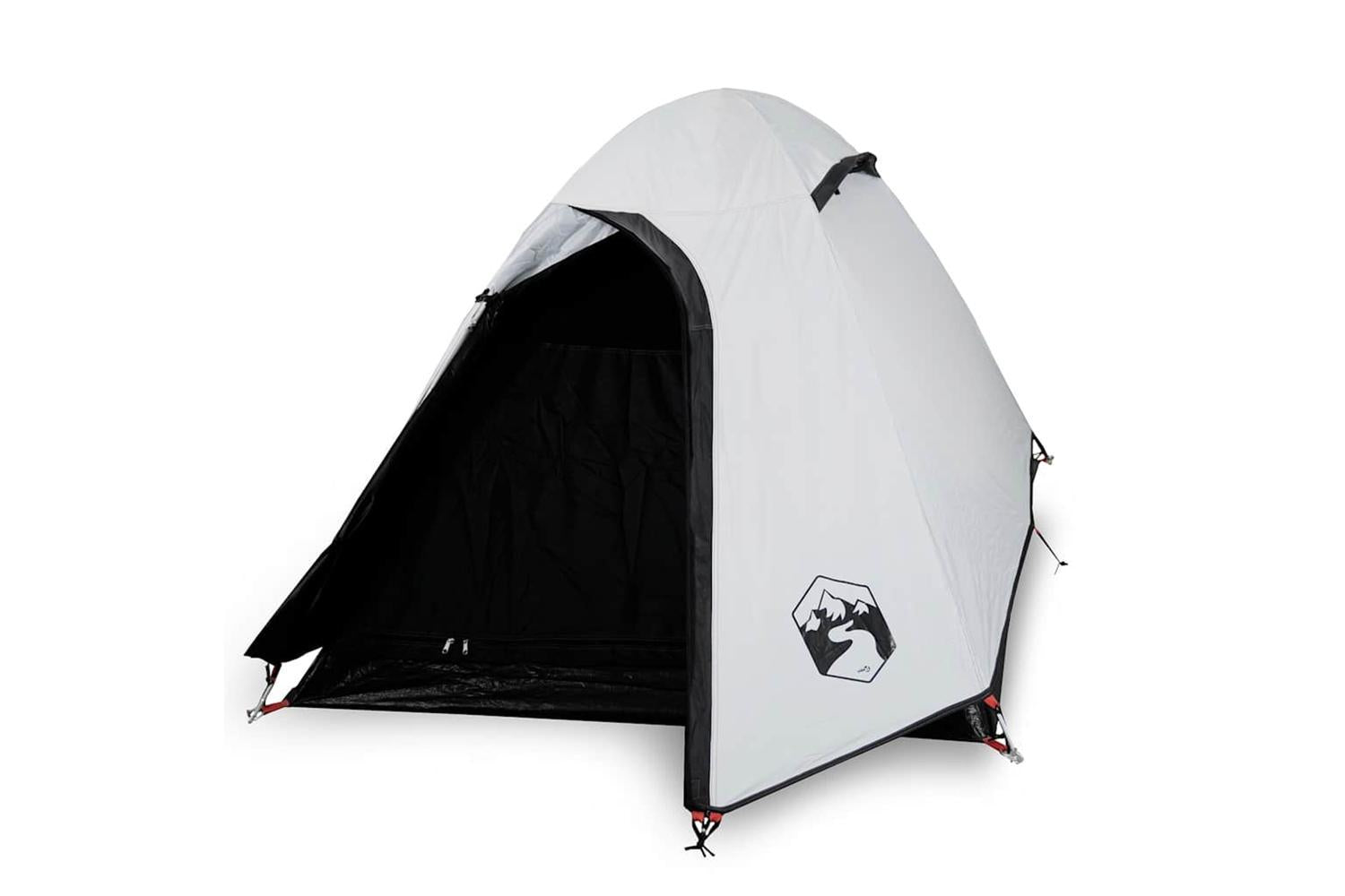 Vidaxl Camping Tent Dome 2-person White Blackout Fabric Waterproof-2