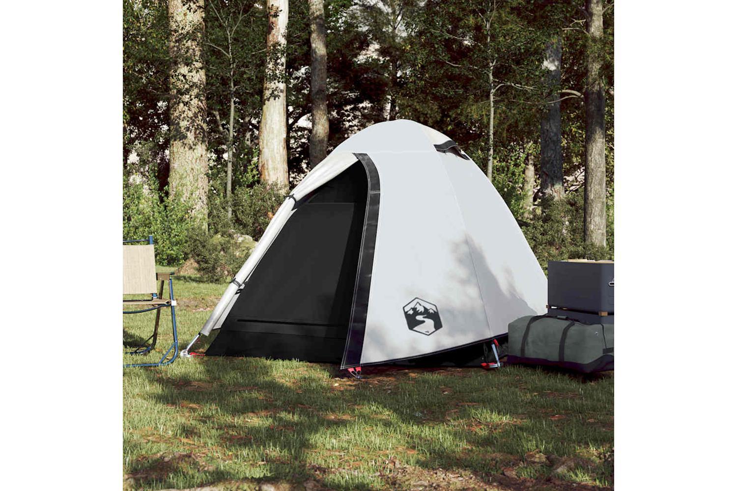 Vidaxl Camping Tent Dome 2-person White Blackout Fabric Waterproof-3