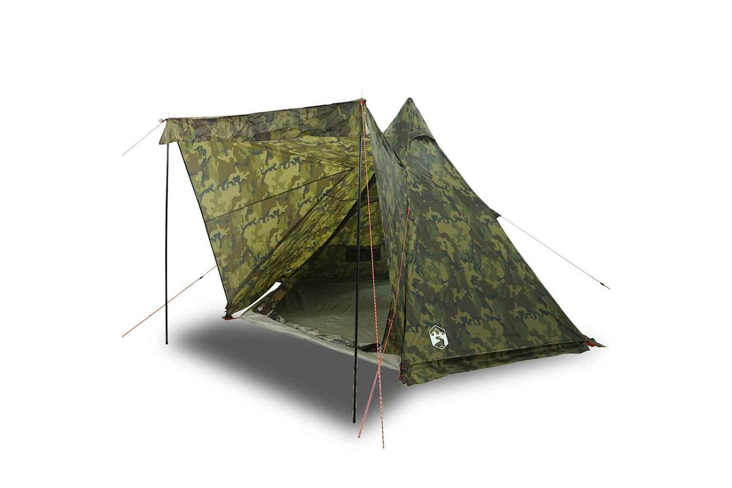 Vidaxl Family Tent Tipi 6-person Camouflage Waterproof