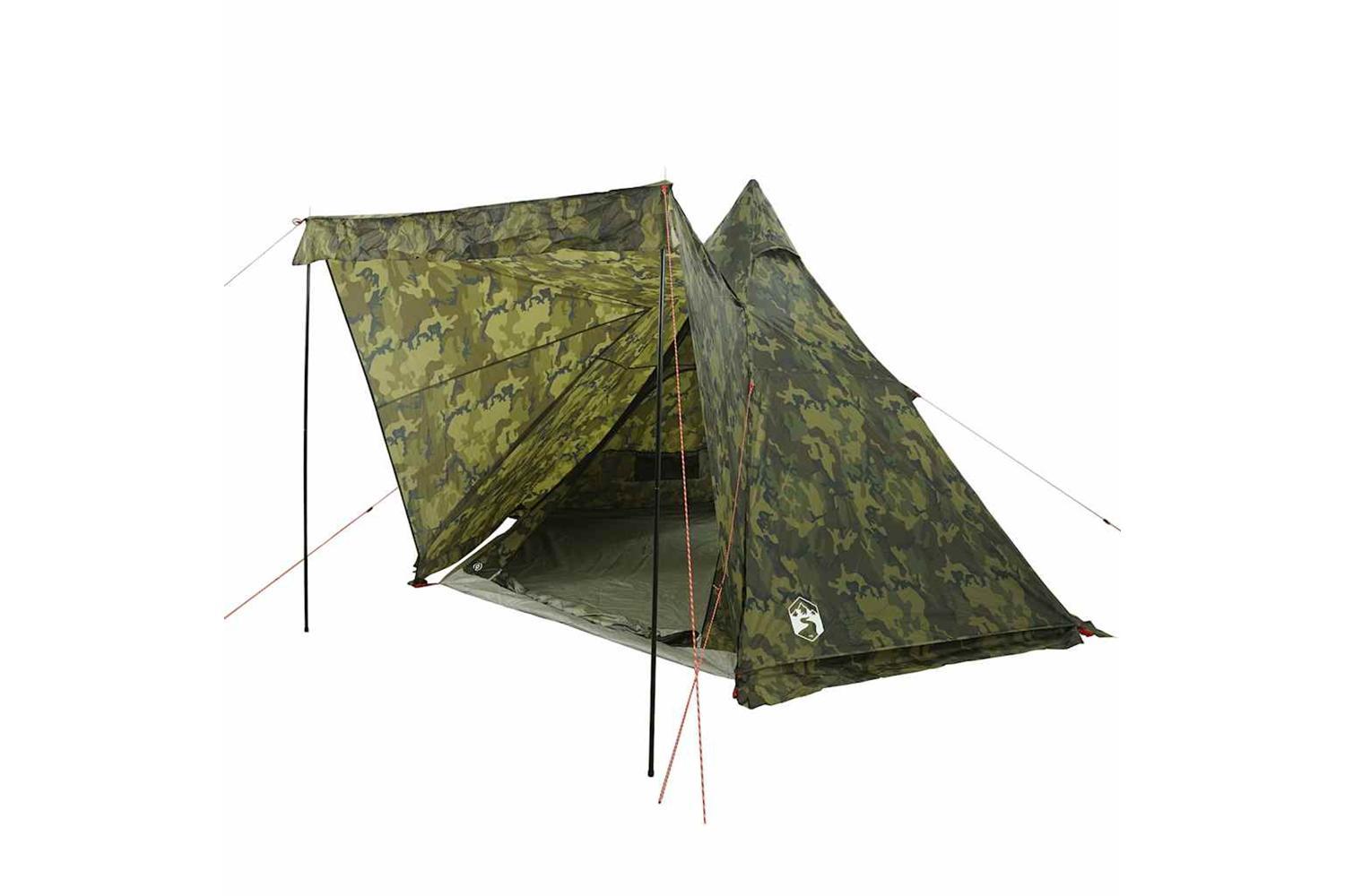 Vidaxl Family Tent Tipi 6-person Camouflage Waterproof-3