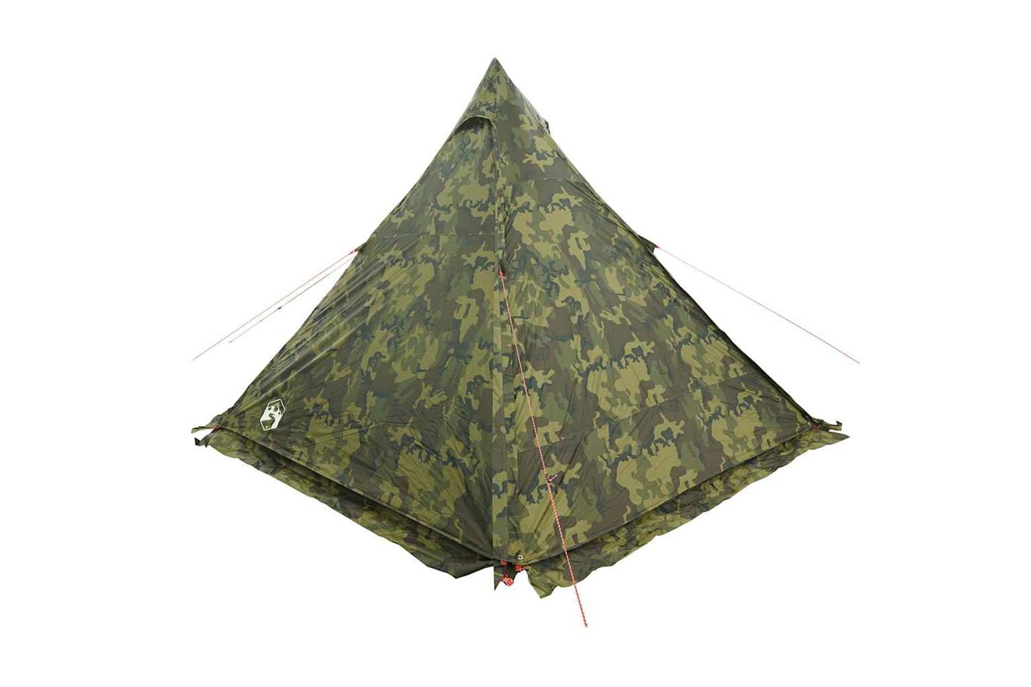 Vidaxl Family Tent Tipi 6-person Camouflage Waterproof-8