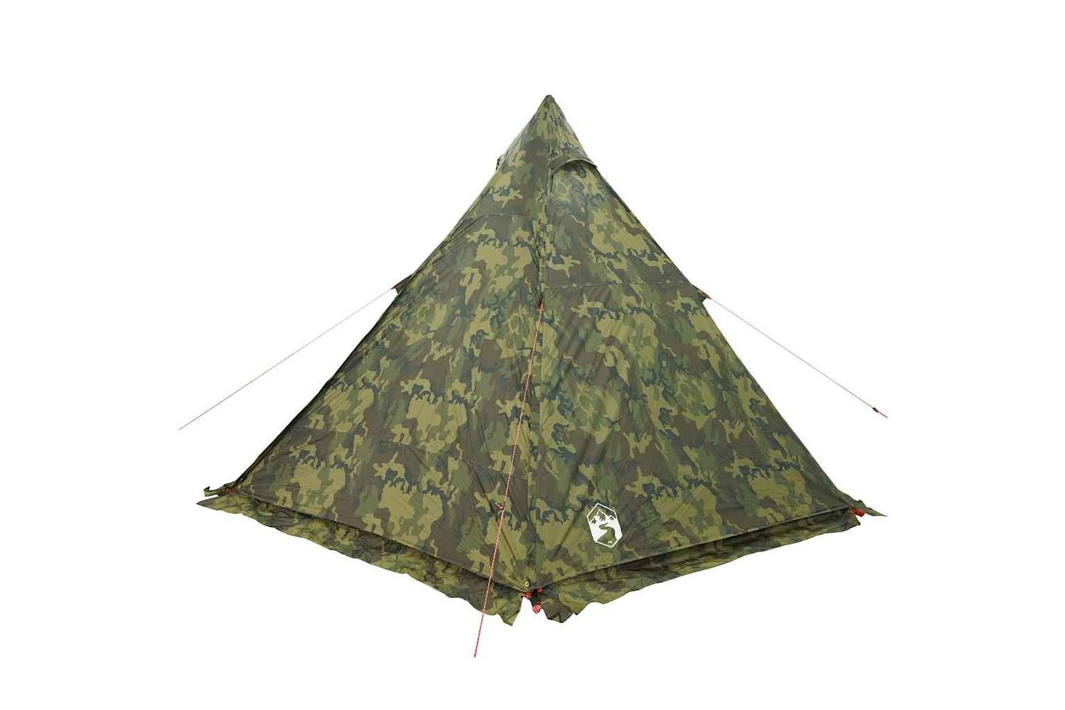 Vidaxl Family Tent Tipi 6-person Camouflage Waterproof-9