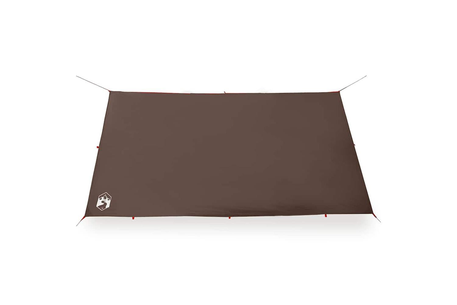 Vidaxl Camping Tarp Brown 366x306 Cm Waterproof-5