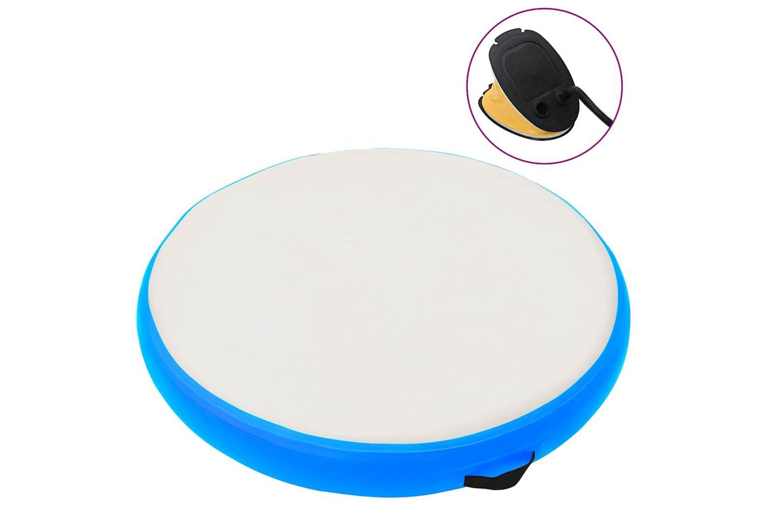 Vidaxl Inflatable Gymnastic Mat With Pump 100x100x15 Cm Pvc Blue