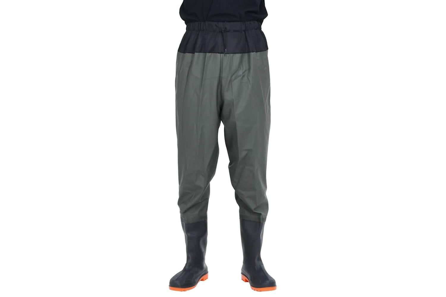 Vidaxl Waist Waders With Boots Dark Green Size 45-2