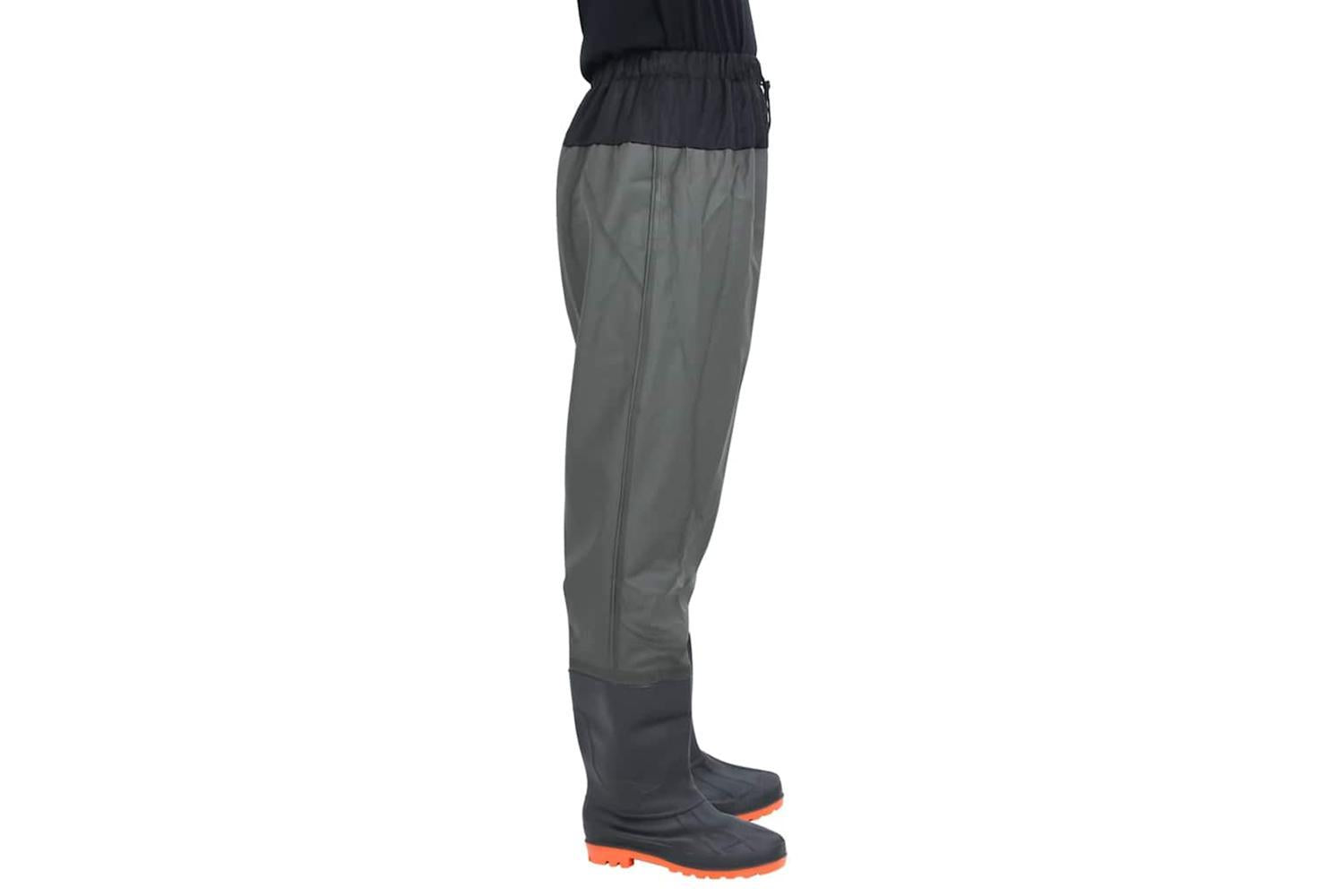 Vidaxl Waist Waders With Boots Dark Green Size 45-3