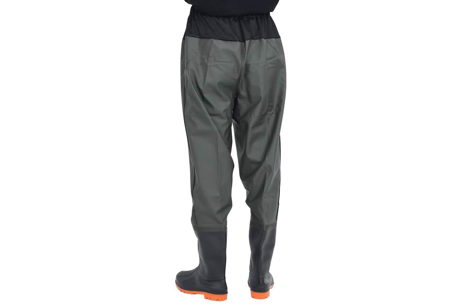 Vidaxl Waist Waders With Boots Dark Green Size 45-4