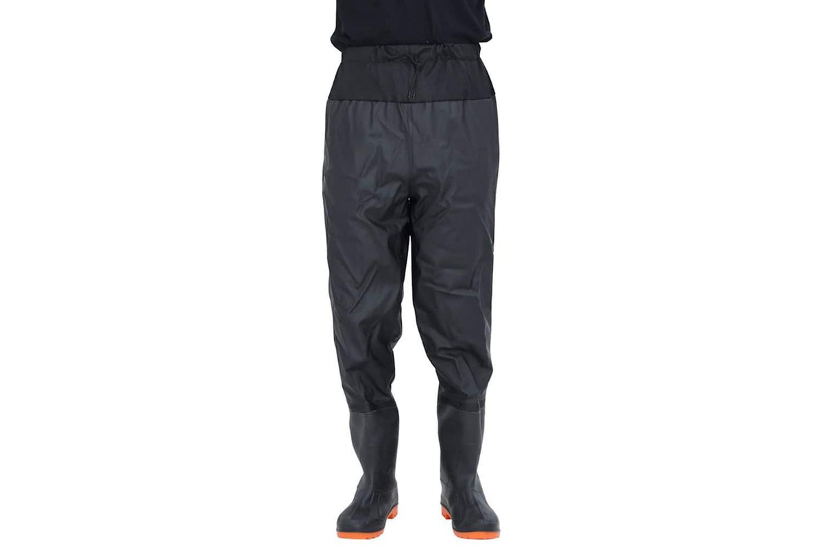 Vidaxl Waist Waders With Boots Black Size 38-2