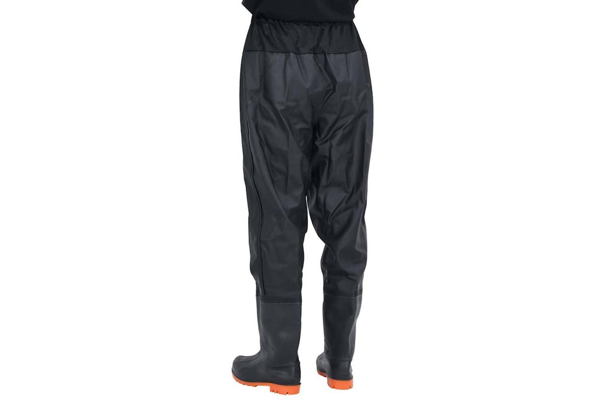 Vidaxl Waist Waders With Boots Black Size 38-4