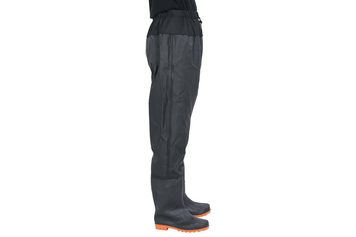 Vidaxl Waist Waders With Boots Black Size 41-3