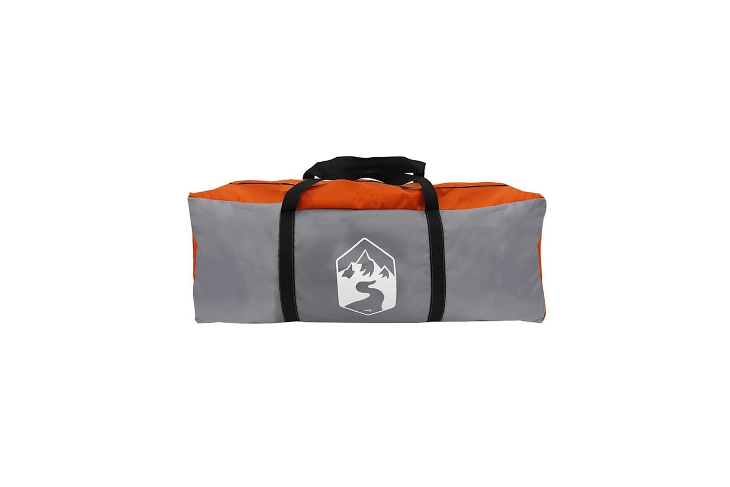 Vidaxl Family Tent Tunnel 6-person Grey And Orange Waterproof-10