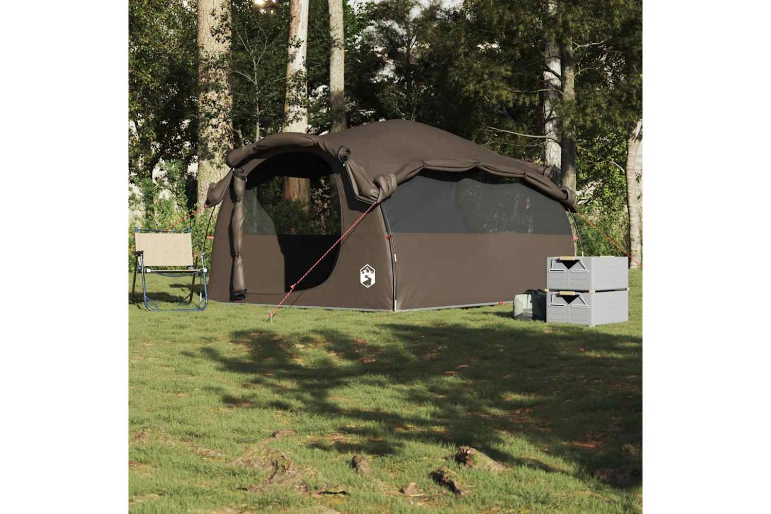 Vidaxl Family Tent Tunnel 6-person Brown Waterproof-3