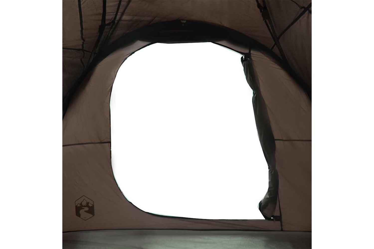 Vidaxl Family Tent Tunnel 6-person Brown Waterproof-9