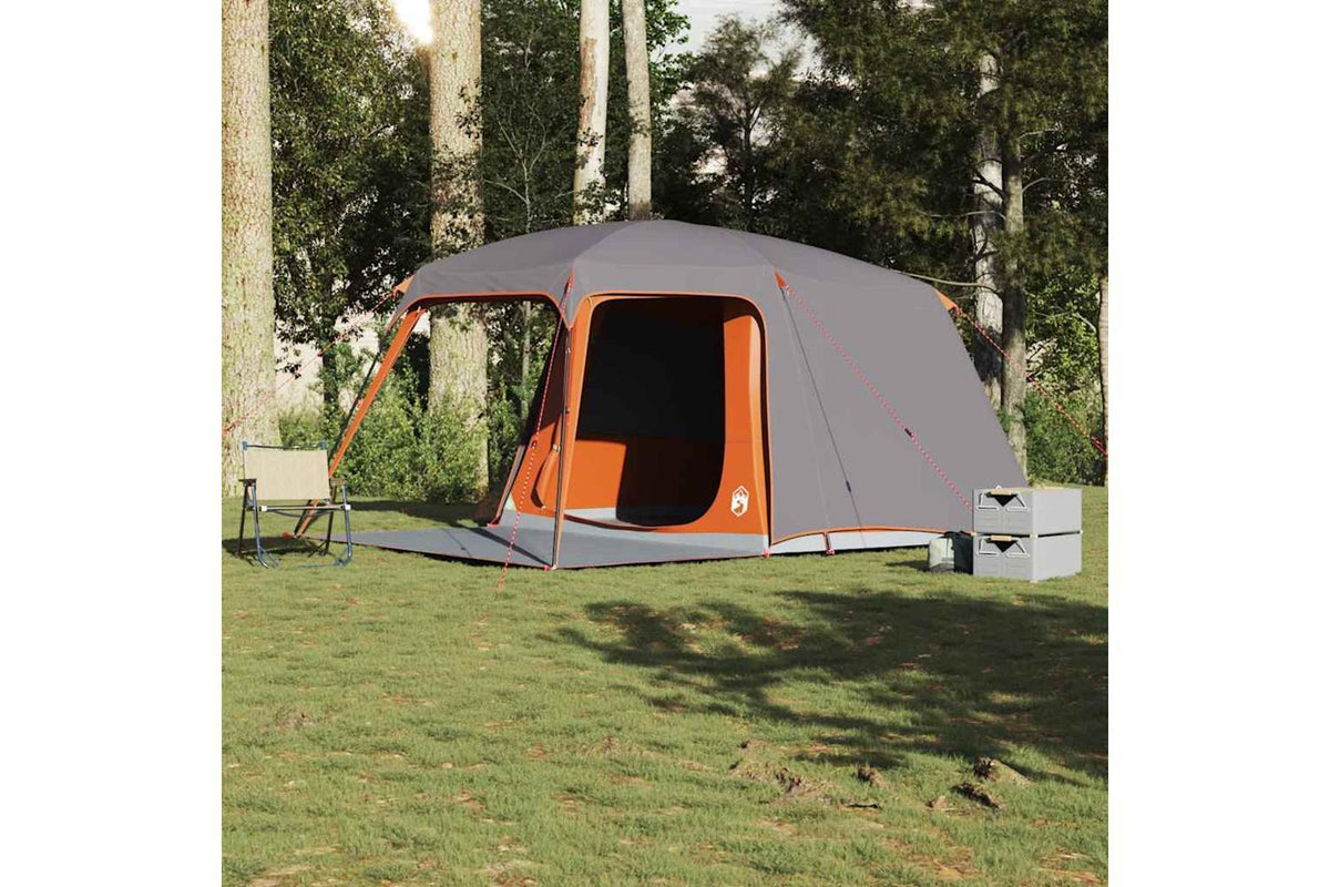Vidaxl Camping Tent With Porch Dome 5-person Grey And Orange Waterproof-3