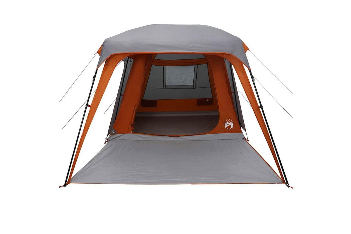 Vidaxl Camping Tent With Porch Dome 5-person Grey And Orange Waterproof-5