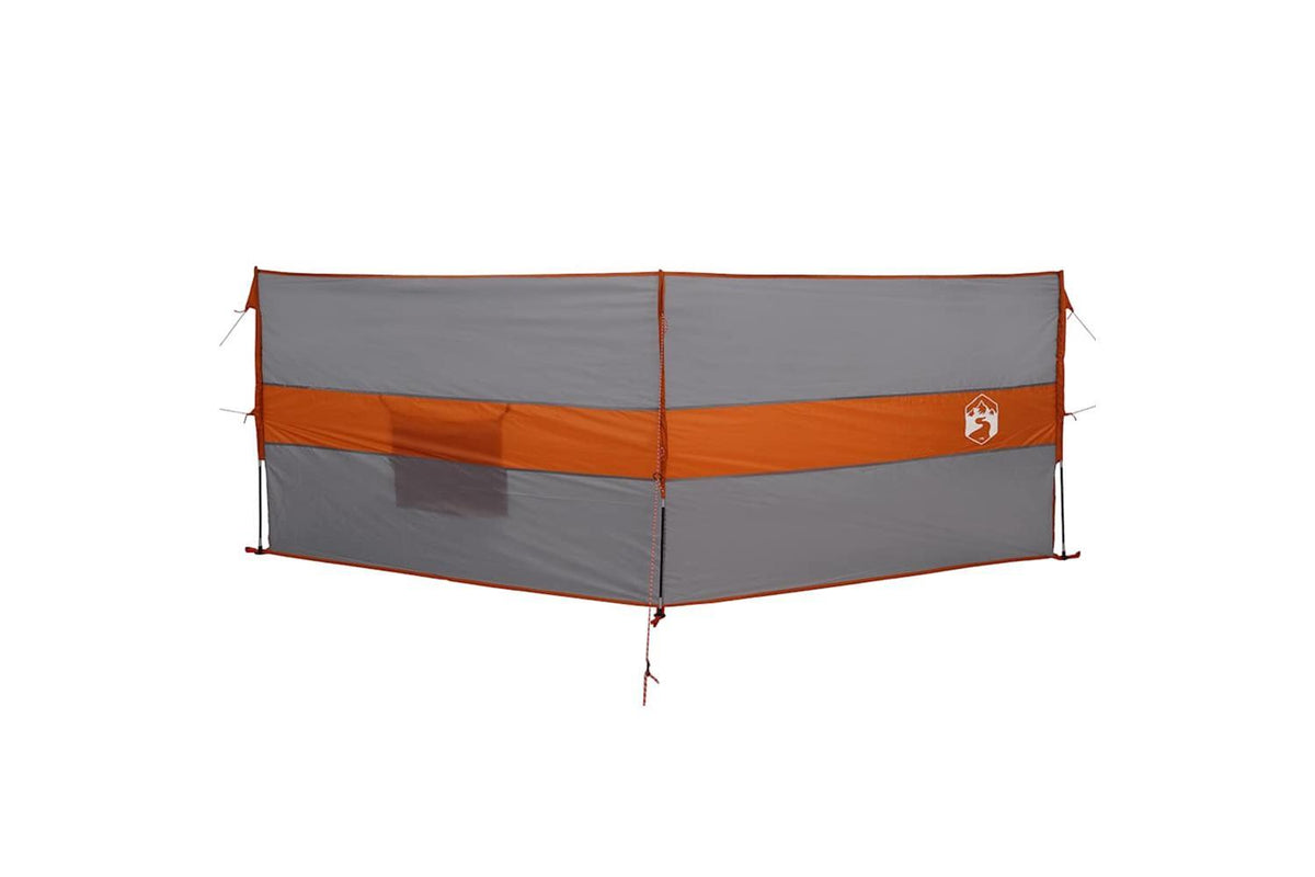 Vidaxl Camping Windbreak Grey And Orange 344x120 Cm Waterproof-2