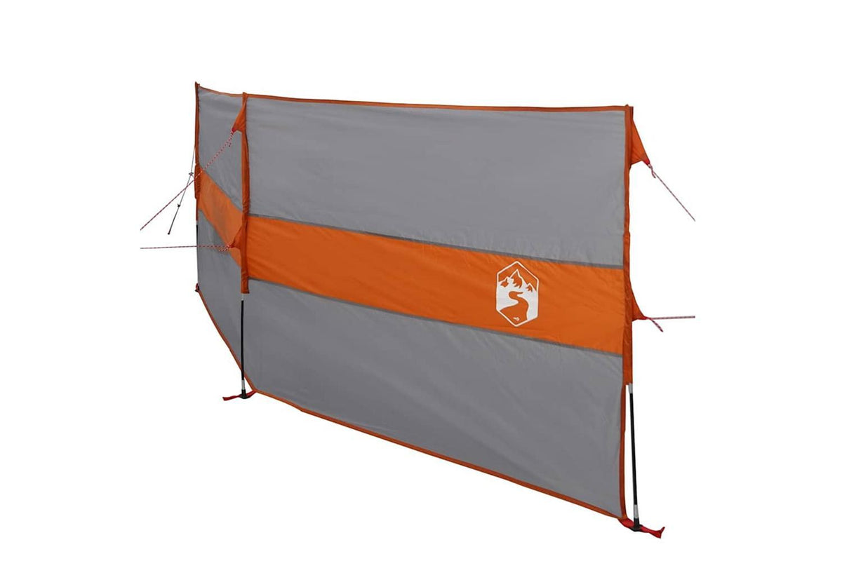 Vidaxl Camping Windbreak Grey And Orange 344x120 Cm Waterproof-4