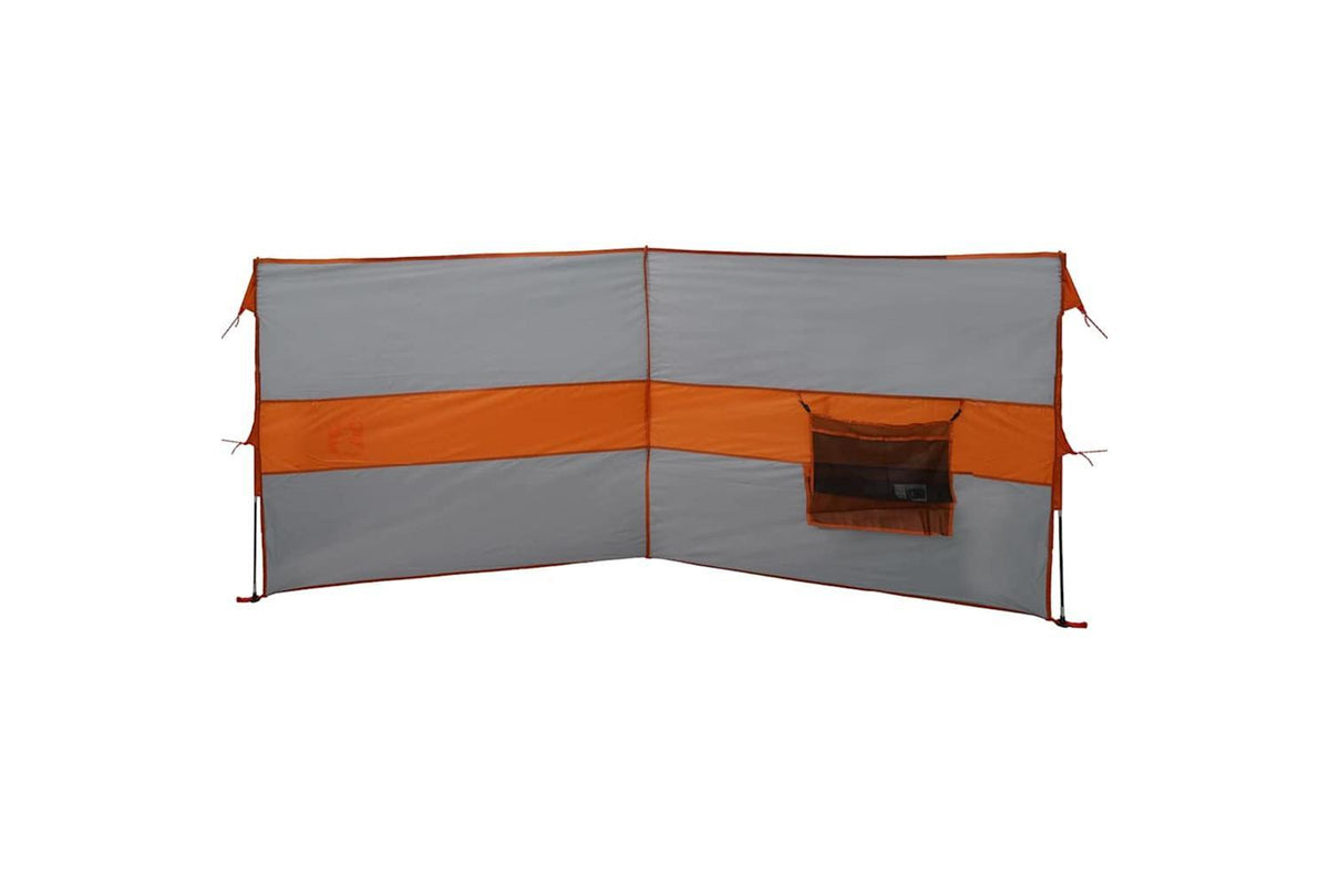 Vidaxl Camping Windbreak Grey And Orange 344x120 Cm Waterproof-5