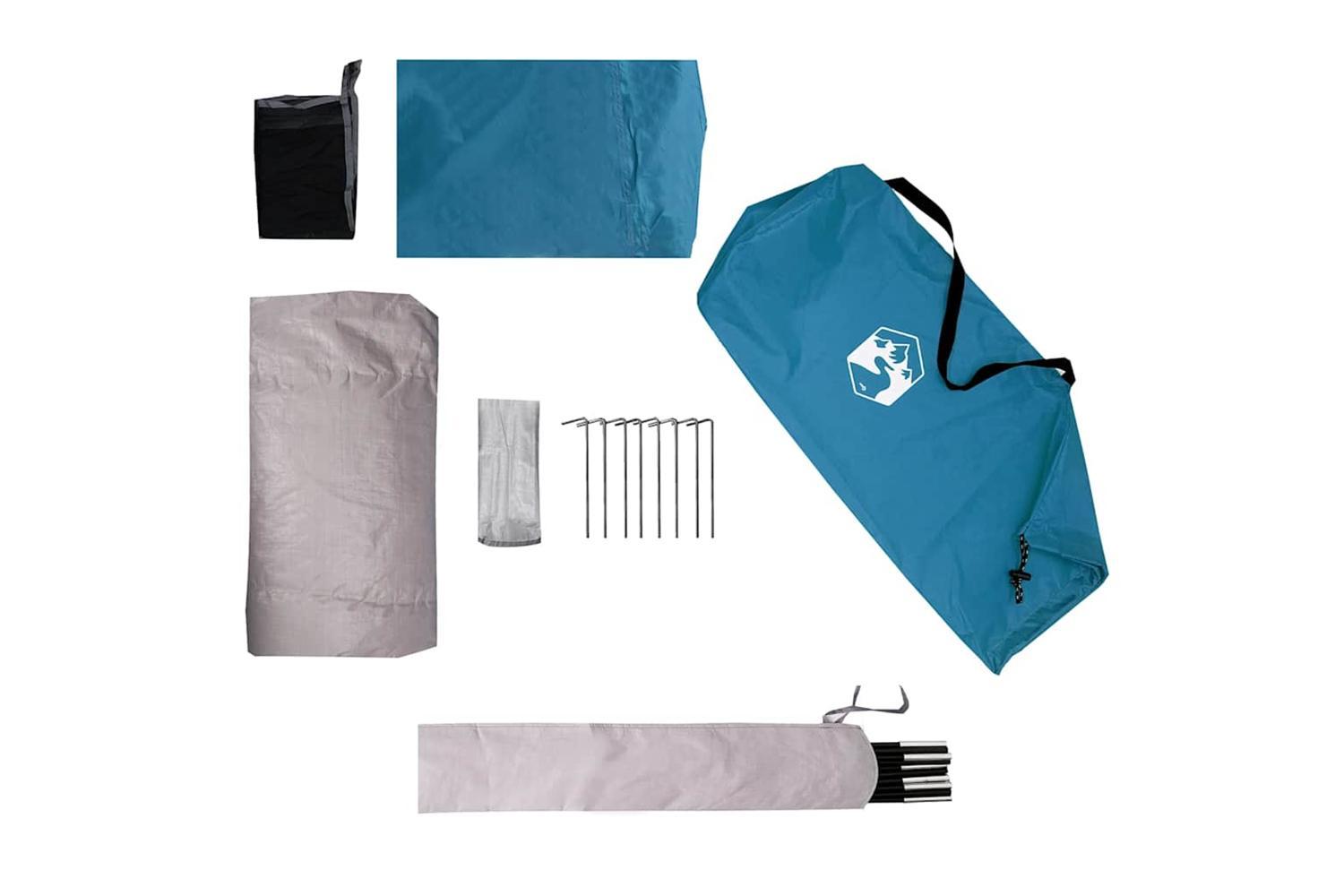 Vidaxl Camping Tent 1-person Blue Waterproof-9