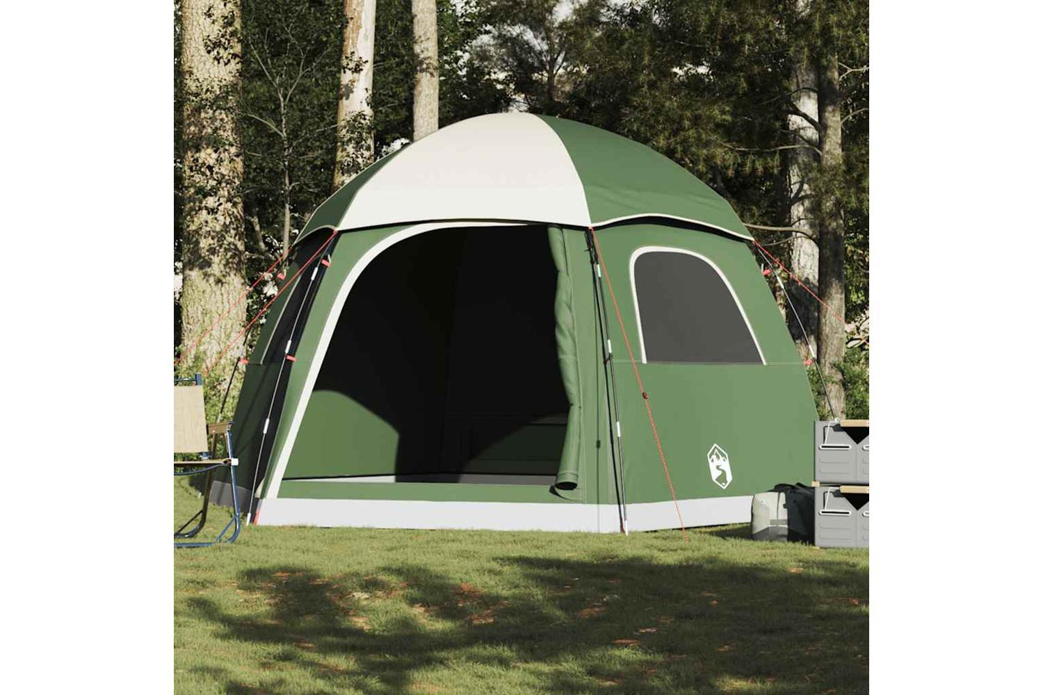 Vidaxl Family Tent Igloo 6-person Green Waterproof-4