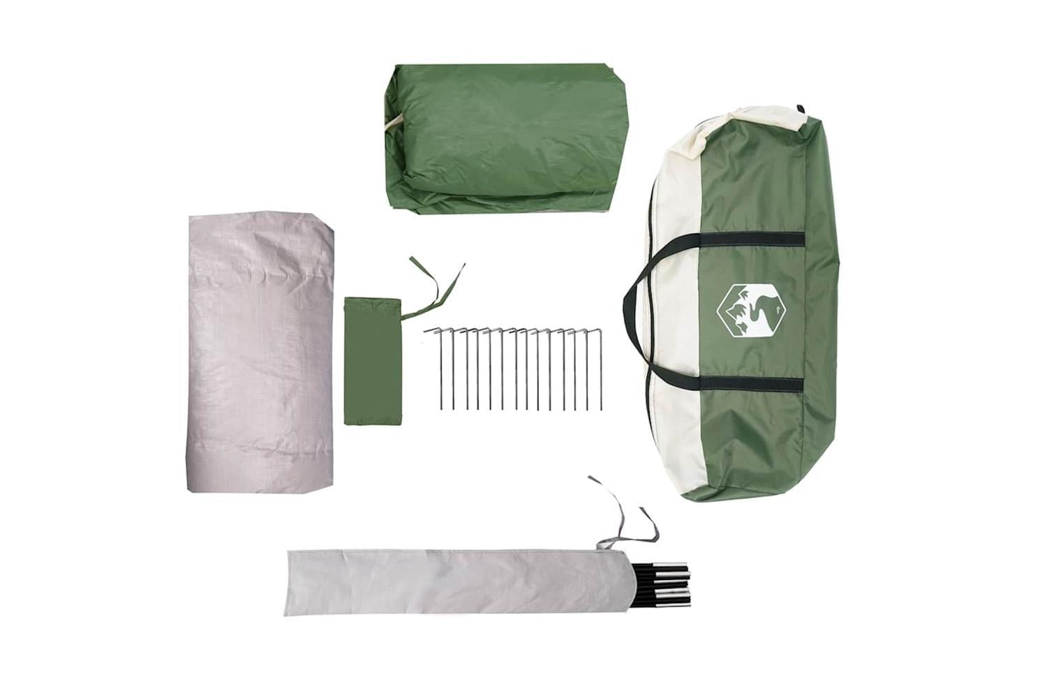 Vidaxl Family Tent Igloo 6-person Green Waterproof-10